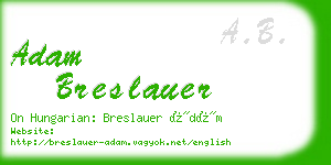 adam breslauer business card